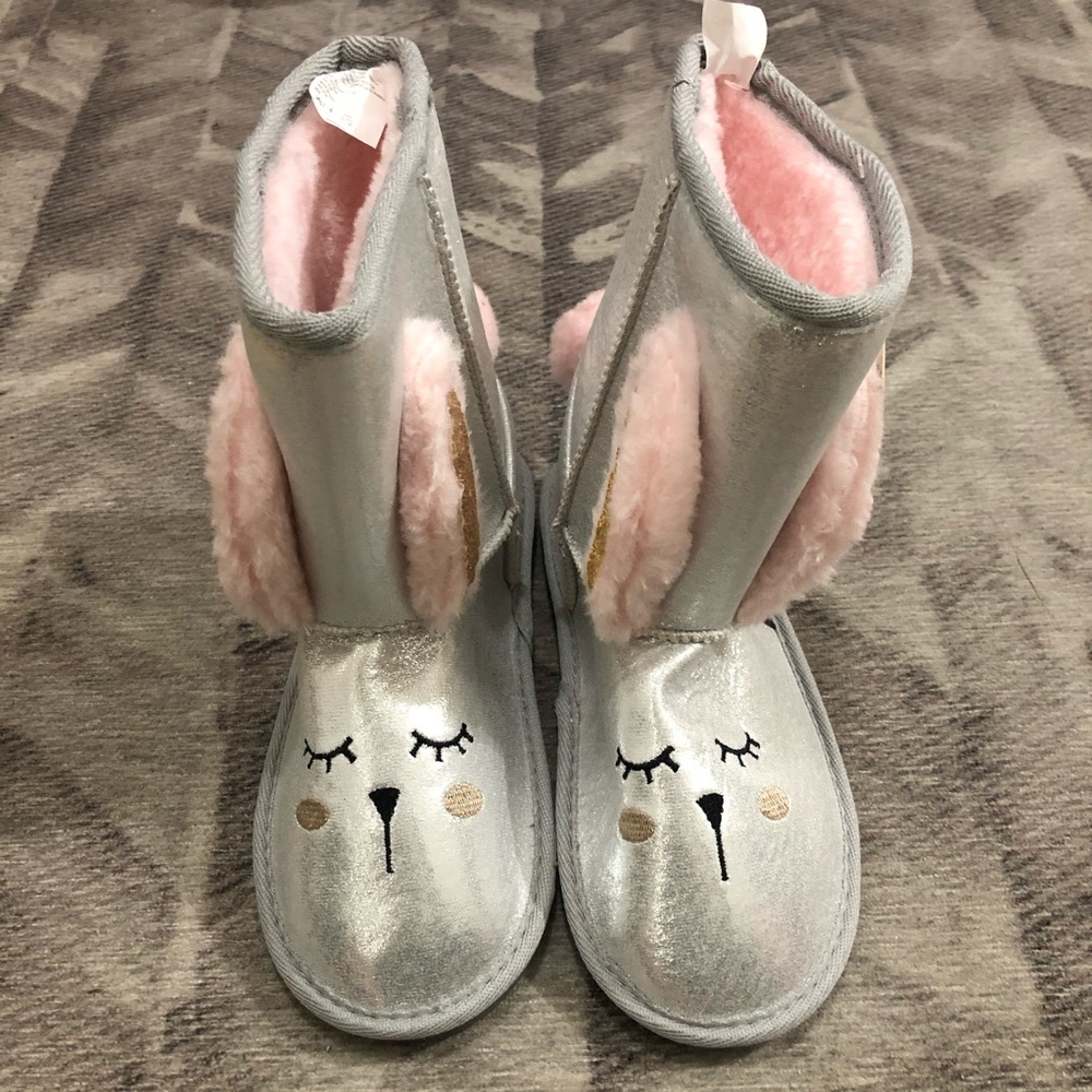 Kids Muk Luks Bunny Rabbit Boots size 3 Girls